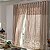 Cortina Sala Quarto Renda Irlanda Desert 350x220cm para Varão Interlar - Imagem 1