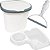 Kit Pia Cozinha Porta Detergente Esponja Bucha + Lixeira 3 L + Rodinho - Imagem 3