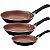 Jogo 3 Frigideiras Tramontina 16cm 20cm 24cm Antiaderente Starflon Max - Imagem 4