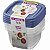 Kit 4 Potes Plástico Sanremo Fácil 360ml Quadrado Bpa Free - Imagem 2