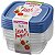 Kit 5 Potes Plástico Sanremo Fácil 530ml Quadrado Bpa Free - Imagem 2