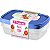 Kit 3 Potes Plástico Sanremo Fácil 1800ml Retangular Bpa Free - Imagem 2