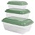 Kit 3 Potes Plástico Retangular 400ml 800ml 1.5 Lt Multiuso Livre BPA - Imagem 6