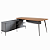 Mesa Gerente com Armário Credenza Lateral Esquerdo Pé Trave Lexus Form Staff Vitago Gebb Work - Imagem 1