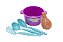Kit Infantil Prato Copo Potes Mercado Cafeteira  Panela 61p - Imagem 8