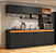 Cozinha Compacta Bella Ref. CS863 - Ônix / Freijo - Móveis Primavera - Imagem 1