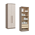 Módulo 02 Portas c/ Prateleiras Elegance 4220A - Níquel / Blanc - Móveis Castro - Imagem 4