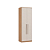 Módulo 02 Portas c/ Cabide e Gavetas Elegance 4221A - Angelin / Blanc - Móveis Castro - Imagem 5