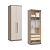 Módulo 02 Portas c/ Cabide e Gavetas Elegance 4221A - Níquel / Blanc - Móveis Castro - Imagem 4