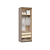 Módulo 02 Portas c/ Cabide e Gavetas Elegance 4221A - Níquel / Blanc - Móveis Castro - Imagem 6
