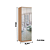 Módulo 02 Portas com Espelhos c/ Prateleiras Elegance - 4220A - Angelin - Móveis Castro - Imagem 7