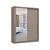 Roupeiro 02 Portas de Correr Premium Elegance c/ Espelho G - 4222A - Níquel - Móveis Castro - Imagem 4
