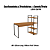 Mesa Escrivaninha com Prateleiras LI010 - Canela/Preto - Linha Industrial - Kappesberg - Imagem 2