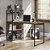 Mesa Escrivaninha com Prateleiras LI010 - Canela/Preto - Linha Industrial - Kappesberg - Imagem 1