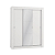 Roupeiro 170cm 03 Portas de Correr - Ref. H563 - Branco - Kappesberg - Imagem 5