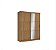 Roupeiro 02 Portas Comfort Slim Glass - Ref. 5621 - Almendra - THB - Imagem 3