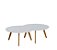 Conjunto Mesa  de Centro Classic Redonda Luna - Ref. 6039 - Branco - Imcal - Imagem 1