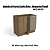 Balcão 01 Porta Canto Reto - Ref. M625 - Nogueira / Fendi - Linha Botanic - Kappesberg - Imagem 2