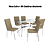 Conjunto de Mesa Loire 120cm + 06 Cadeiras Amsterdã Cromado Cor Capuccino - Kappesberg Crome - Imagem 2