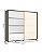 Roupeiro 268cm 02 Portas Deslizantes Cavic 100% MDF - D209-108 - Duna/Off White - Móveis Henn - Imagem 7