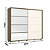Roupeiro 02 Portas Deslizantes Cavic 100% MDF - D209-108 - Duna / Off White - Móveis Henn - Imagem 7