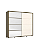Roupeiro 268cm 02 Portas Deslizantes Cavic 100% MDF - D209-108 - Duna/Off White - Móveis Henn - Imagem 4