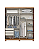 Roupeiro 200cm 02 Portas Deslizantes Verg - D239-127 - Nature / Off white - Móveis Henn - Imagem 5