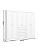 Roupeiro 262cm 06 Portas Americano - D205-05 - Branco - Móveis Henn - Imagem 7