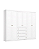 Roupeiro 262cm 06 Portas Americano - D205-05 - Branco - Móveis Henn - Imagem 4