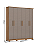 Roupeiro 195cm 06 Portas Cover - D230-222 - Nature/Avela - Móveis Henn - Imagem 7