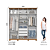 Roupeiro 06 Portas Cover - D230-129 - Off white / Nature - Móveis Henn - Imagem 6