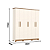 Roupeiro 06 Portas Cover - D230-129 - Off white / Nature - Móveis Henn - Imagem 7