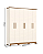 Roupeiro 195cm 06 Portas Cover - D230-129 - Off white / Nature - Móveis Henn - Imagem 7
