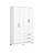 Roupeiro 121cm 04 Portas 03 Gavetas Cajú - DA135-10 - Branco - Móveis Henn - Imagem 4