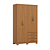 Roupeiro 04 Portas 03 Gavetas Cajú - DA135-214 - Cinamomo - Móveis Henn - Imagem 4