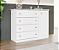 Cômoda Americana 04 Gavetas 1 Porta - D715-05 - Branco - Móveis Henn - Imagem 1