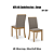 Conjunto de Mesa Vértice 90cm + 04 Cadeiras Isa Bege - Móveis Henn - Imagem 4