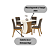 Conjunto de Mesa Luiza 120cm c/ Vidro + 04 Cadeiras Isa Bege - Móveis Henn - Imagem 2