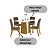 Conjunto de Mesa Orus 120cm + 04 Cadeiras Isa Bege - Móveis Henn - Imagem 2