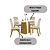 Conjunto de Mesa Orus 120cm + 04 Cadeiras Isa Linho - Móveis Henn - Imagem 2