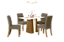 Conjunto de Mesa Orus + 04 Cadeiras Vita Bege - Móveis Henn - Imagem 2