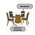 Conjunto de Mesa Dora 90cm + 04 Cadeiras Isa Bege - Móveis Henn - Imagem 2