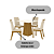 Conjunto de Mesa Dora 90cm + 04 Cadeiras Isa Linho - Móveis Henn - Imagem 2