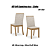 Conjunto de Mesa Dora 90cm + 04 Cadeiras Isa Linho - Móveis Henn - Imagem 4