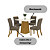Conjunto de Mesa Dora 90cm + 04 Cadeiras Vita Bege - Móveis Henn - Imagem 2