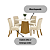 Conjunto de Mesa Dora 90cm + 04 Cadeiras Vita Linho - Móveis Henn - Imagem 2