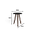 Mesa de Apoio Redonda Linha Retrô - RT 3144 - Preto - Movelbento - Imagem 3