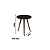 Mesa de Apoio Redonda Linha Retrô - RT3144 - Preto - Movelbento - Imagem 5