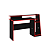 Escrivaninha Gamer Evolution Linha Tradicional - MSM448 - Preto / Vermelho - Movelbento - Imagem 3