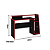 Escrivaninha Gamer Evolution Linha Tradicional - MSM448 - Preto / Vermelho - Movelbento - Imagem 5